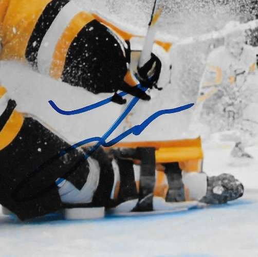 Signed Joel Blomqvist Pittsburgh Penguins Autographed 8x10 Photo #1 Original