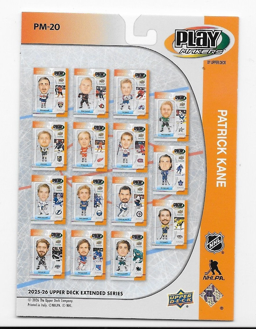 Patrick Kane Detroit Red Wings UD Extended 2025-26 Play Makers Card # PM-20