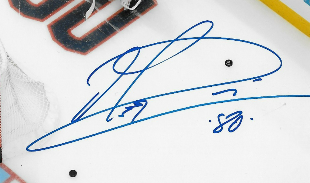 Signed Elvis Merzlikins Columbus Blue Jackets Autographed 8x10 Photo #4 Original