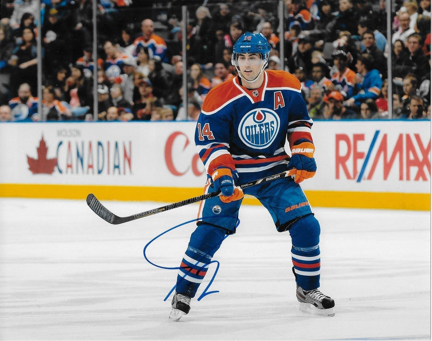 Autographed Edmonton Oilers Jordan Eberle 8x10 Photo Original