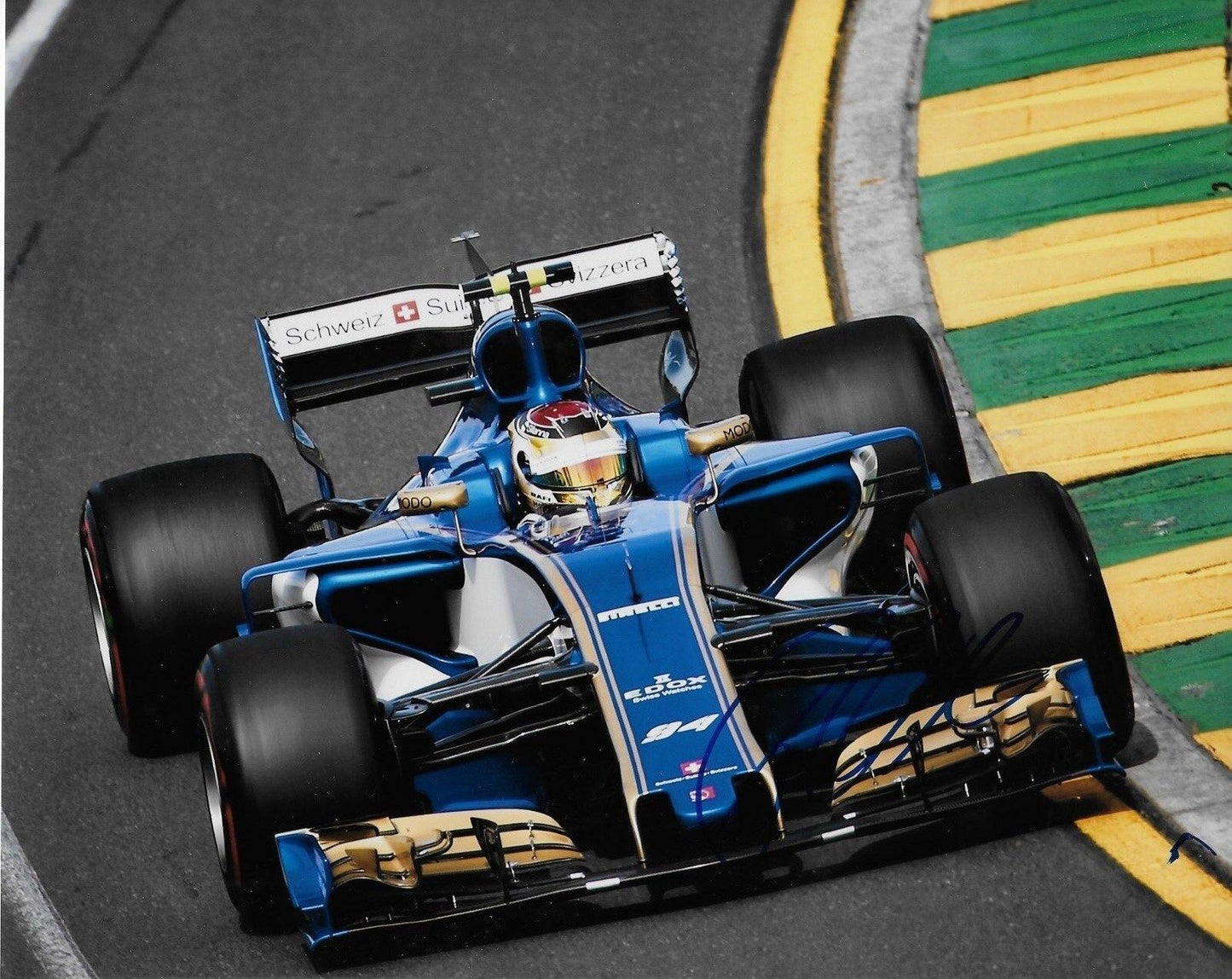 Pascal Wehrlein, pilote de Formule 1 Sauber dédicacé, photo originale 8x10