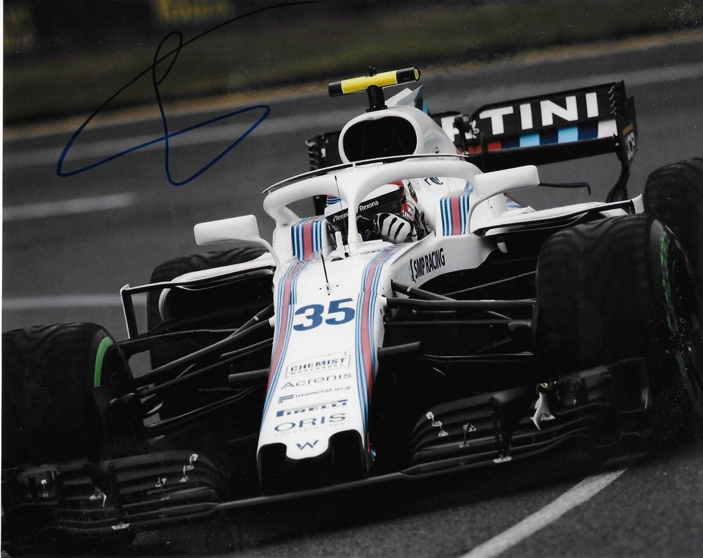 Autographed Formula 1 Williams Driver Sergey Sirotkin 8x10 Photo Original 1 2018