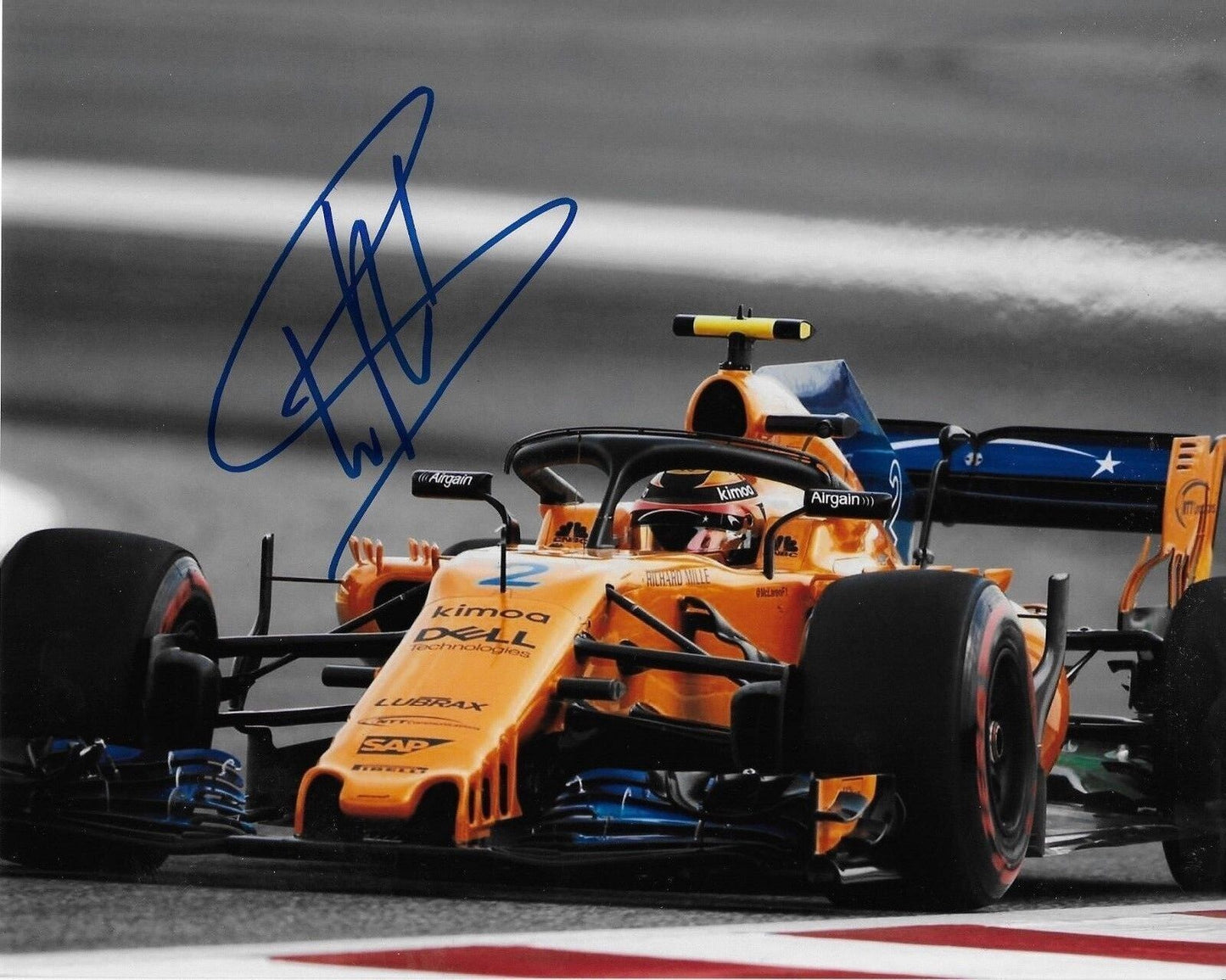 Autographed McLaren driver Stoffel Vandoorne signed 8x10 Photo Formula 1 2018