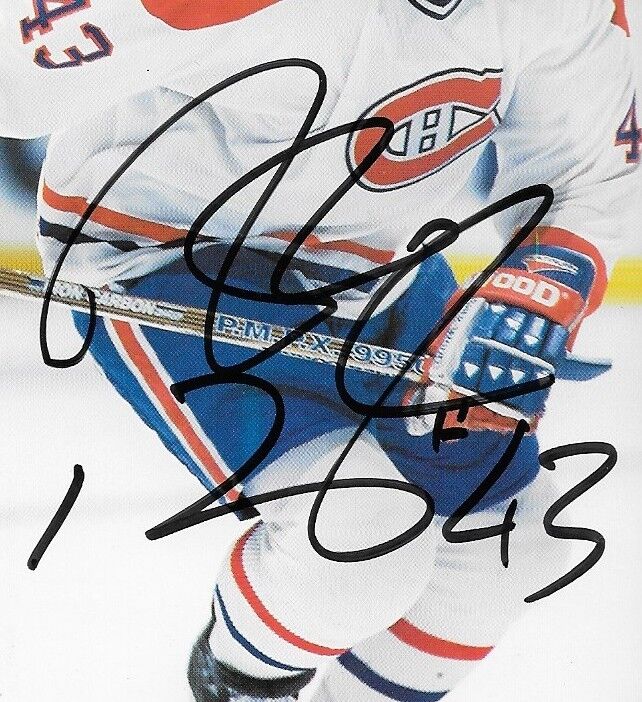 Autographed Patrice Brisbois Montreal Canadiens Postcard Original