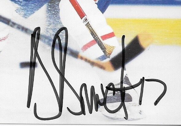 Autographed Benoit Brunet Montreal Canadiens Postcard Original