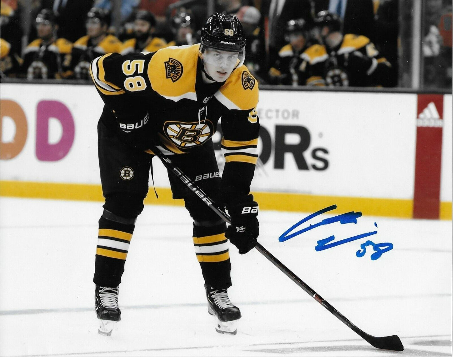 Photo autographiée 8x10 des Boston Bruins par Urho Vaakanainen, Providence Bruins Original