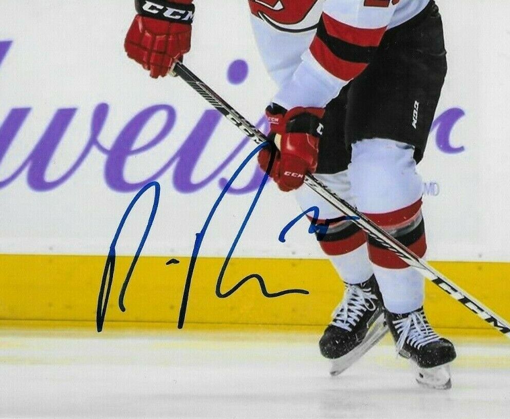 Photo originale autographiée de Mirco Mueller des Devils du New Jersey 8x10