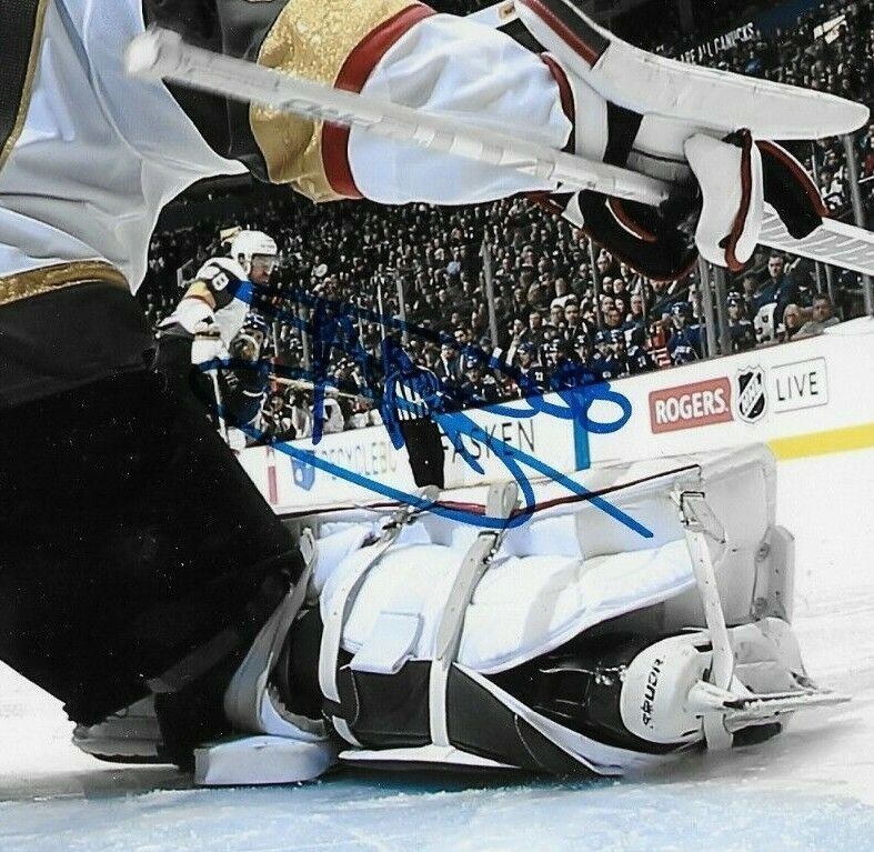 Photo autographiée du gardien de but des Golden Knights de Vegas Malcolm Subban 8x10 originale