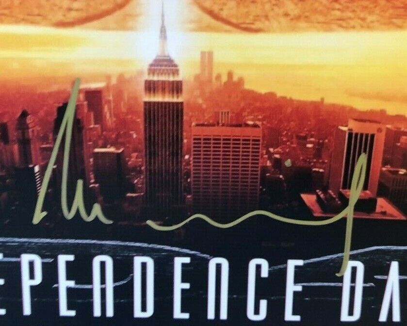 Autographed Roland Emmerich signed 12x18 Photo Independence Day Poster