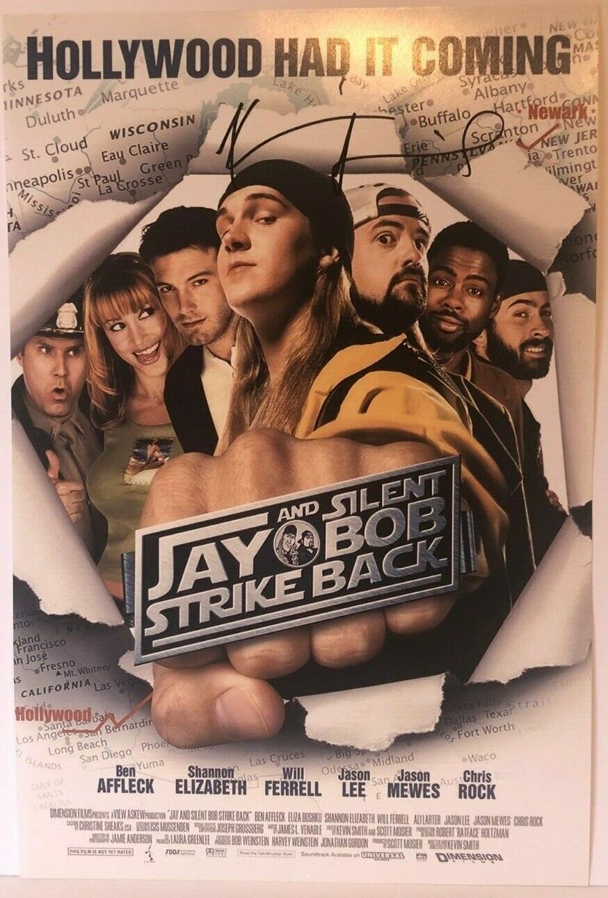 Autographed Kevin Smith signed 12x18 Photo Jay and Silent Bob Strike Back Poster