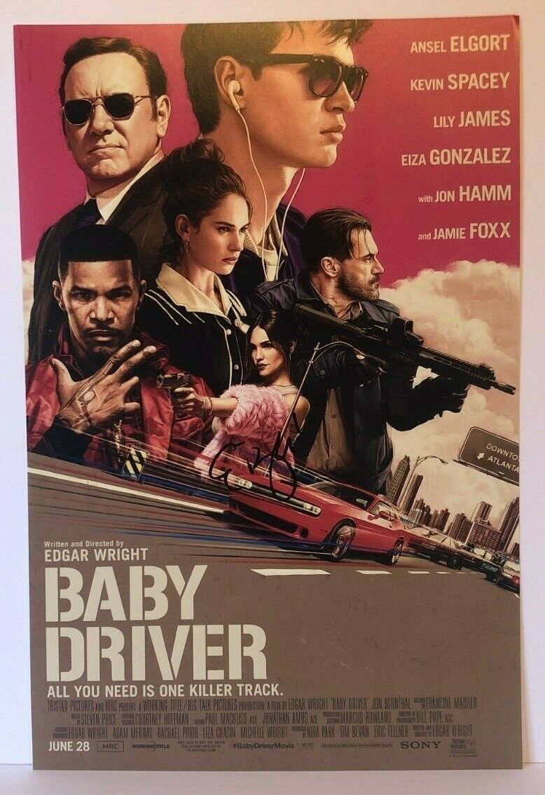Autographed Eiza Gonzalez signed 12x18 Photo Baby Driver Movie Poster