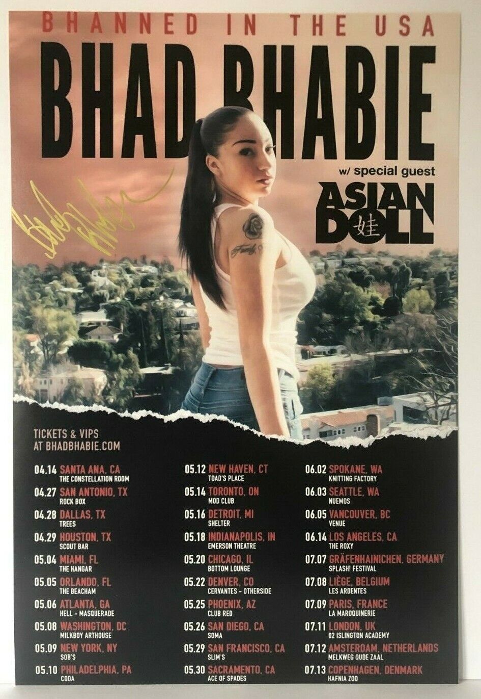 Autographed Bhad Bhabie signed 12x18 Photo Danielle Bregoli Poster