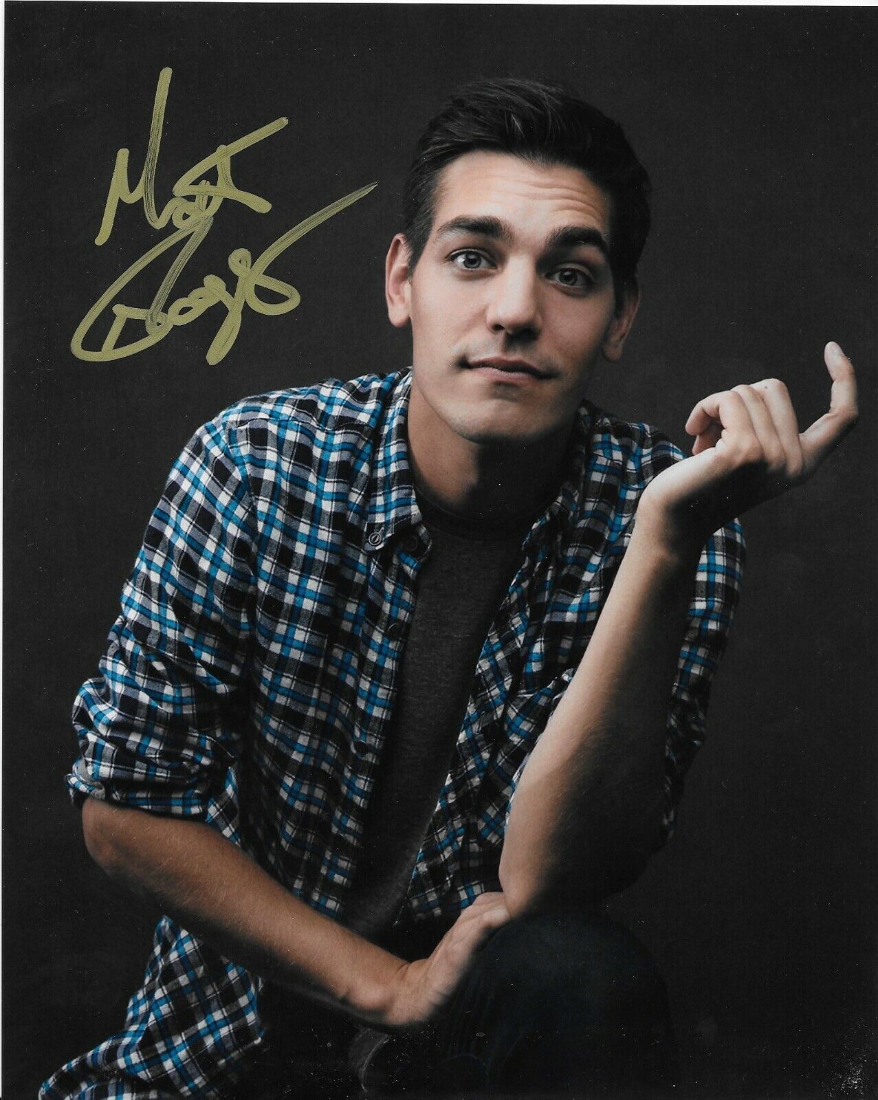 Photo autographiée de Matt Rogers au format 8x10 Notre président de bande dessinée #2