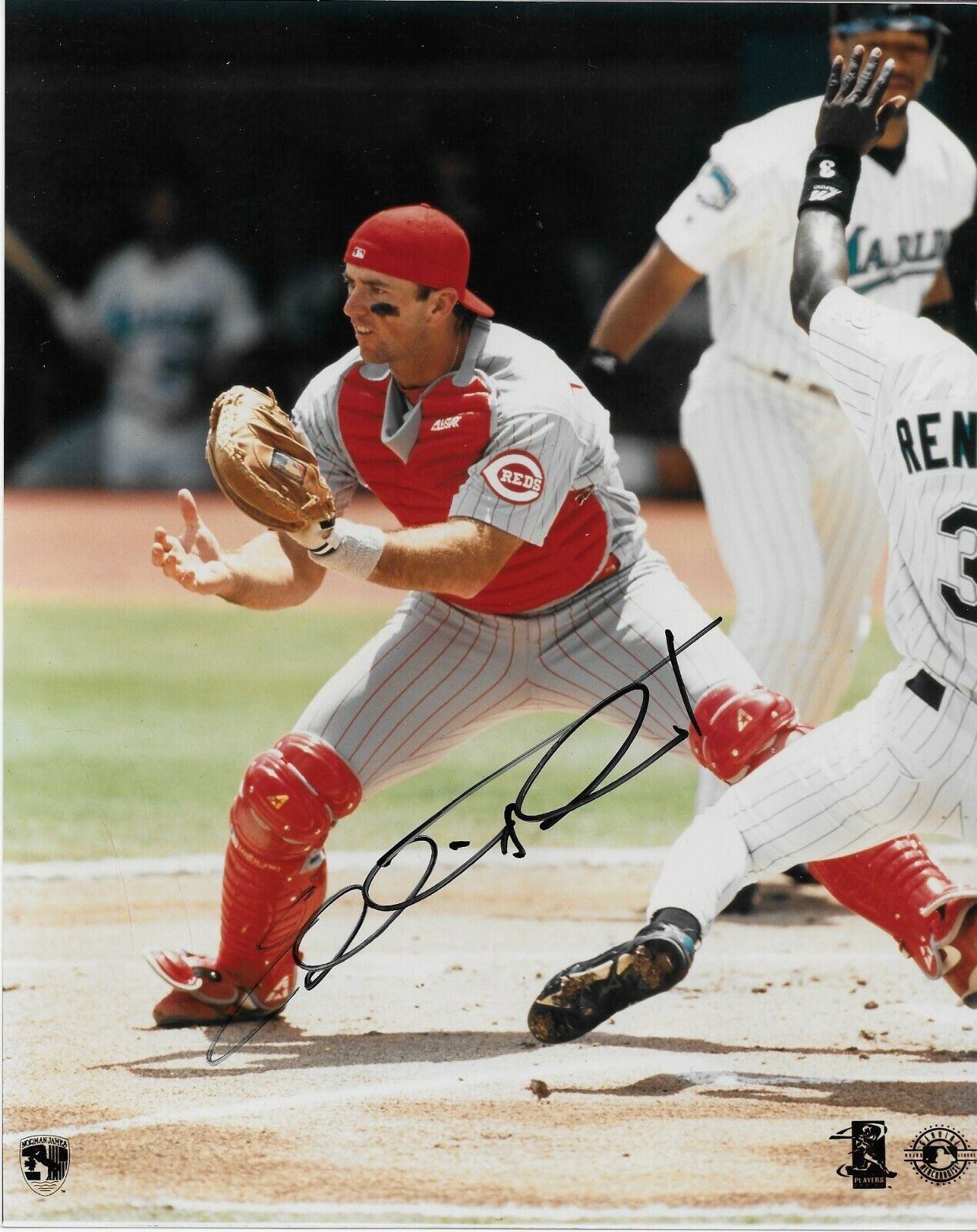 Autographed Cincinnati Reds Eddie Taubensee 8x10 Photo Original