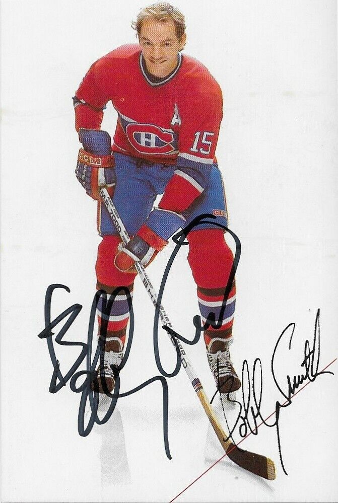 Autographed Bobby Smith Montreal Canadiens Postcard Original