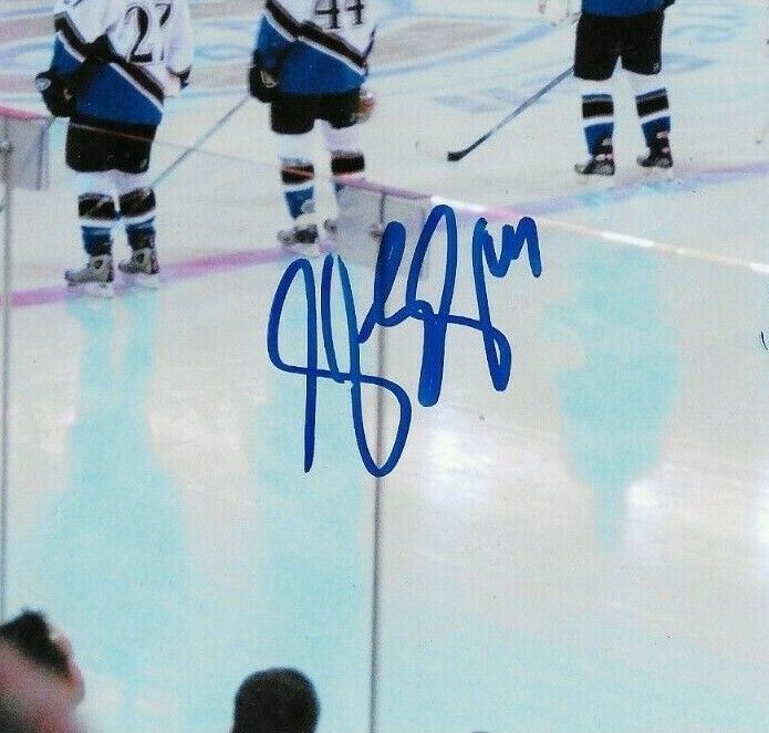Auto. Washington Capitals Steve Eminger Brandon Witt Matt Bradley 8x10 Photo