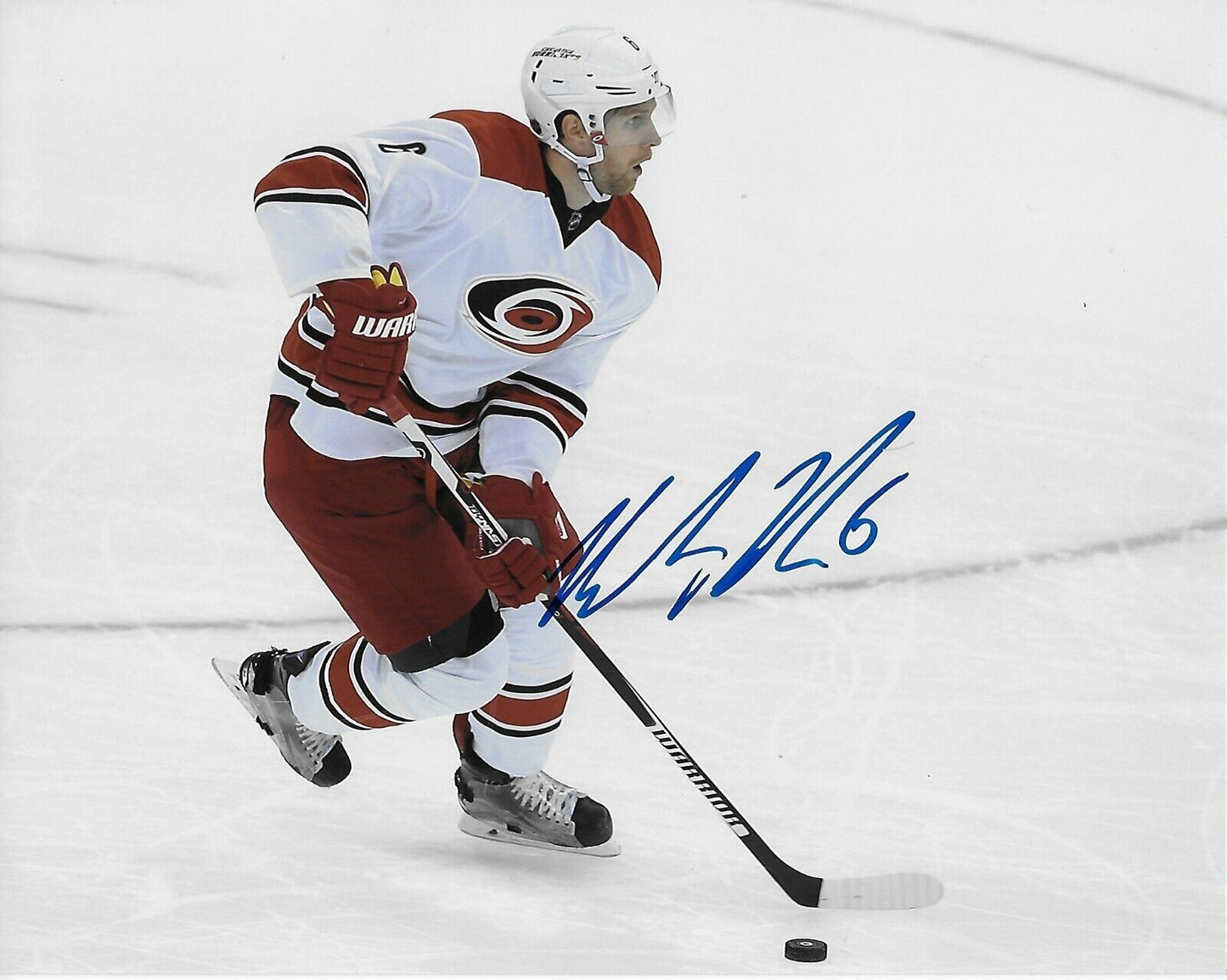 Autographed Carolina Hurricanes Klas Dahlbeck 8x10 Photo Original