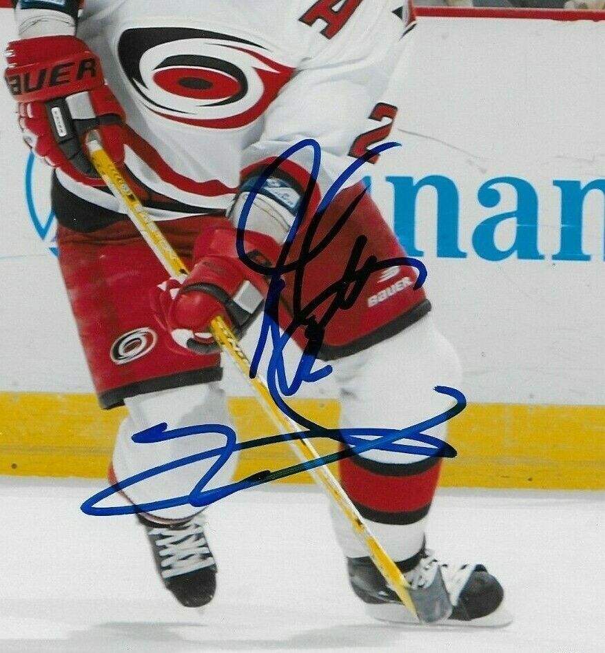 Photo originale autographiée de Glen Wesley des Hurricanes de la Caroline 8x10