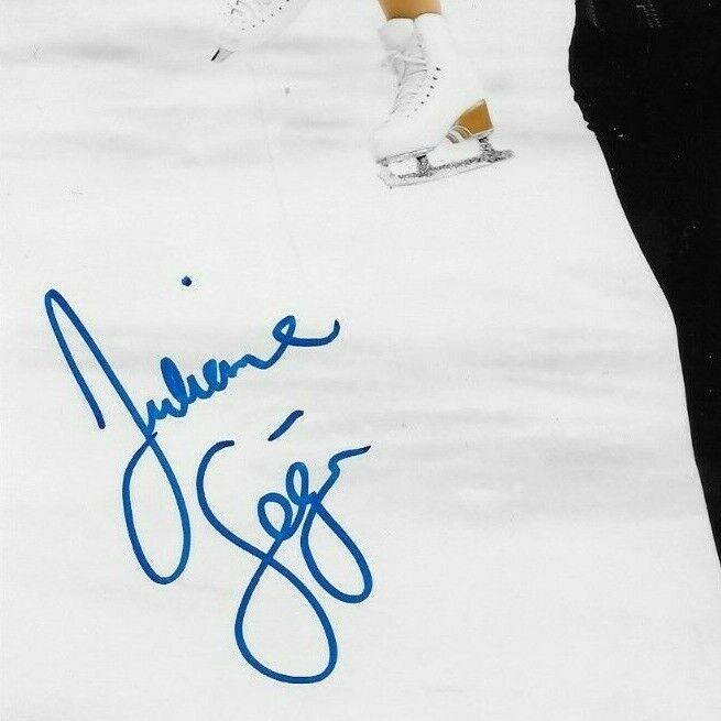 Auto. Julianne Seguin + Charlie Bilodeau Olympics Figure Skating 8x10 Photo #2