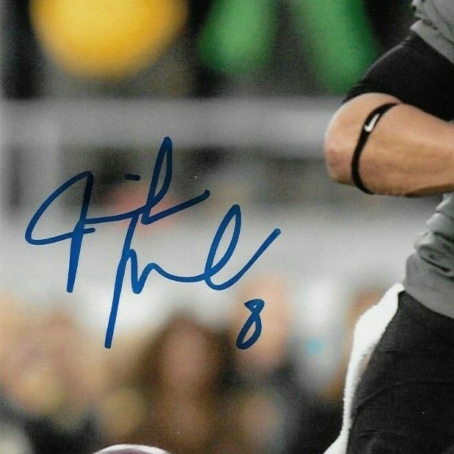 Photo originale signée Jeremiah Masoli des RedBlacks d'Ottawa, Ducks de l'Oregon, 8x10, n° 1