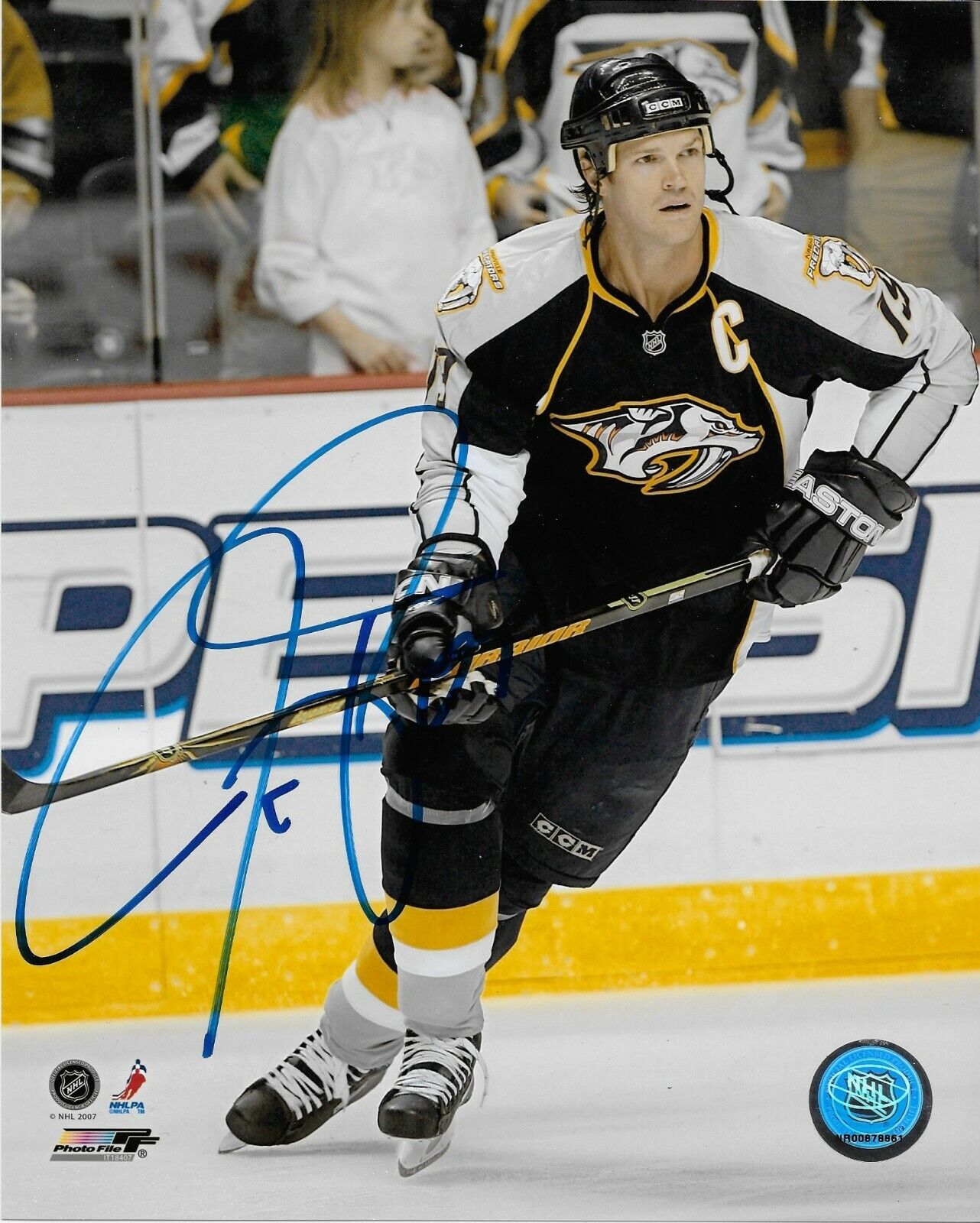 Autographed Nashville Predators Jason Arnott 8x10 Photo Original