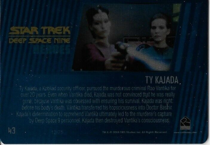 Base métallique parallèle Star Trek Deep Space Nine Heroes Ty Kajada #43 12/75