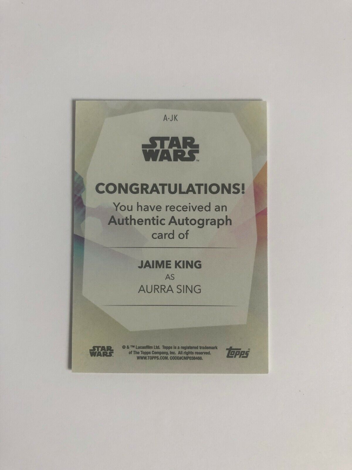 Autographed Women of Star Wars signed Jaime King as Aurra Sing A-JK