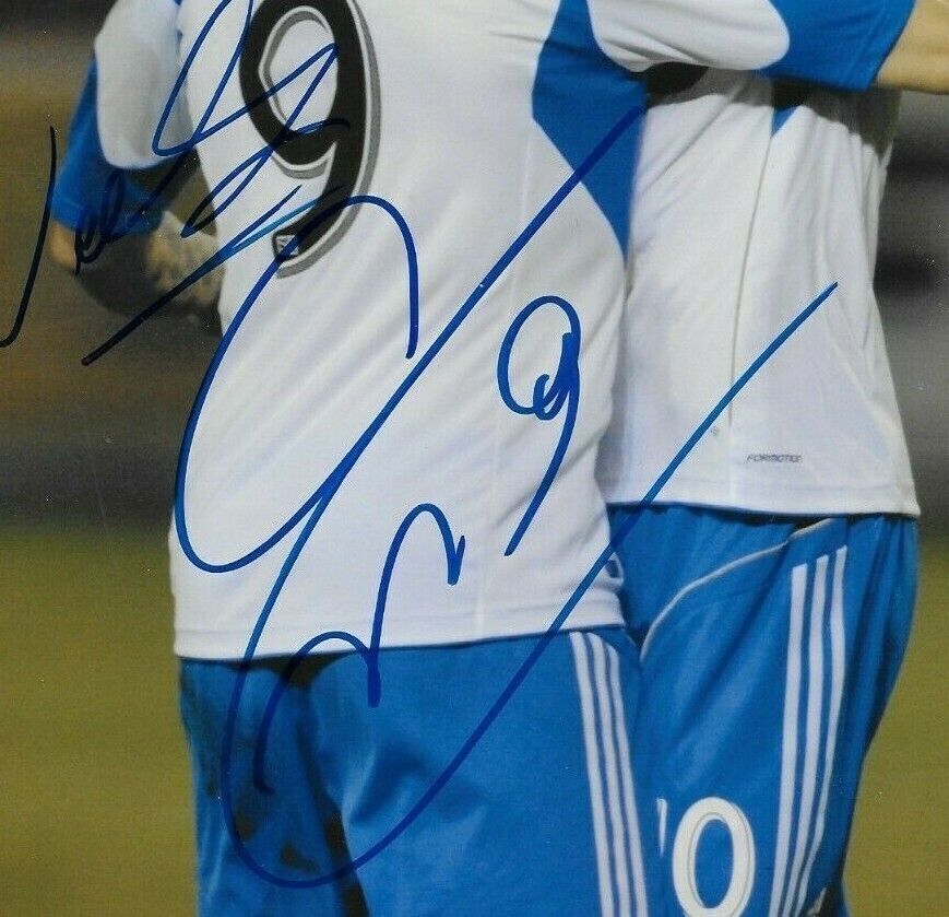 Autographié Marco Di Vaio + Ignacio Piatti Impact de Montréal 8x10 Photo originale