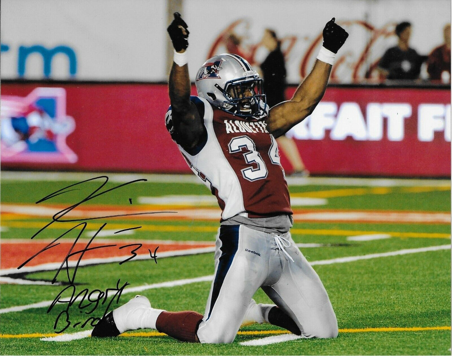 Autographed Kyries Hebert Montreal Alouettes 8x10 Photo Original
