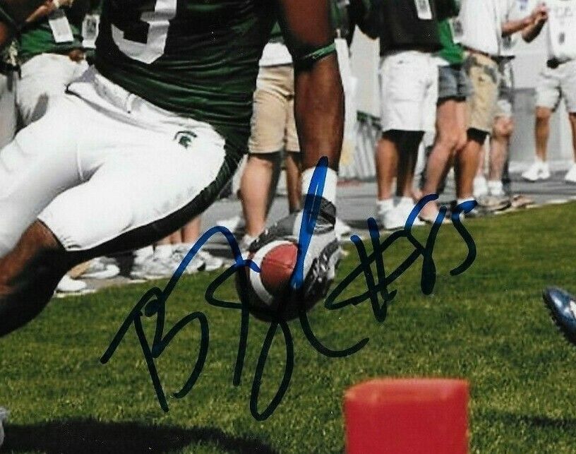 Photo autographiée 8x10 de BJ Cunningham des Alouettes de Montréal de l'État du Michigan
