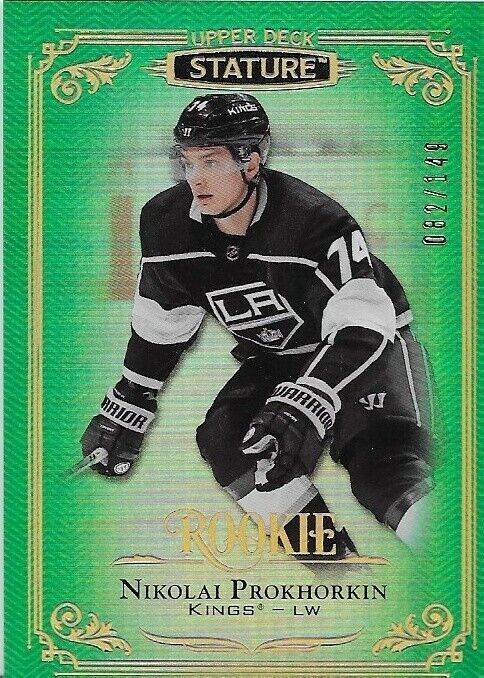 2019-20 Upper Deck Stature Nikolai Prokhorkin Rookie Green parallel 82/149