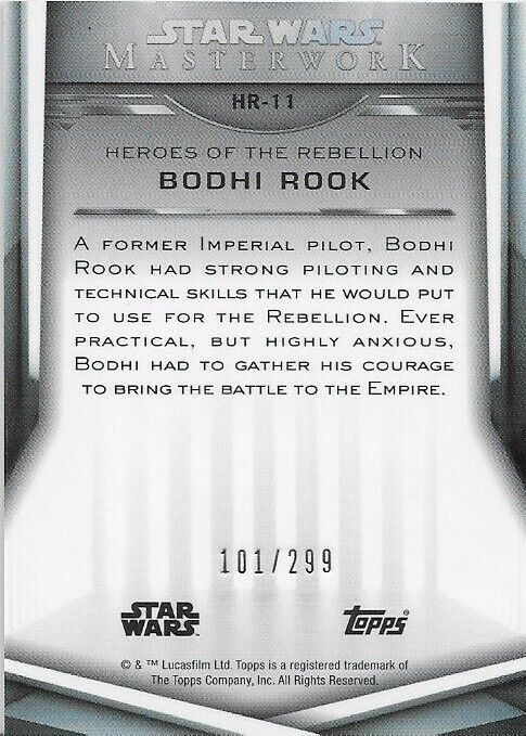Star Wars Masterworks Bodhi Rook Héros de la rébellion Foil HR-11 101/299