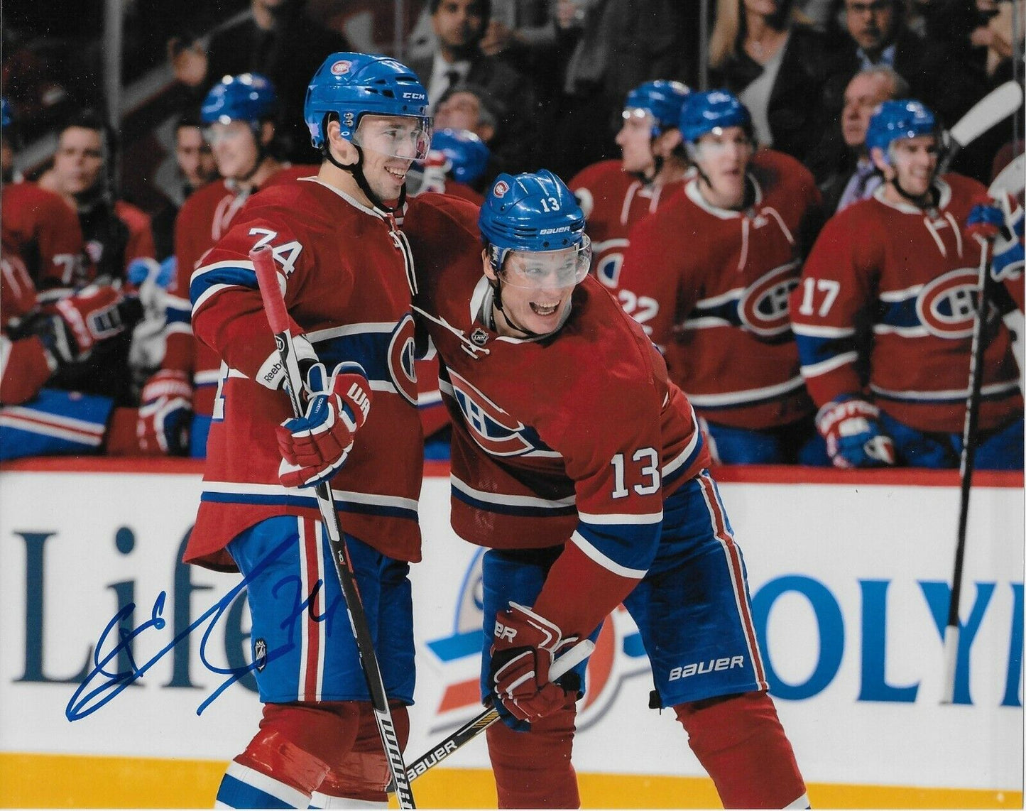 Photo autographiée 8x10 des Canadiens de Montréal Alexei Emelin #2 Original