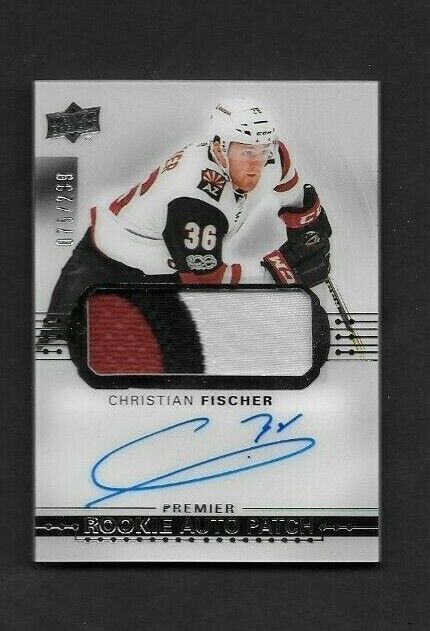 2017-18 Upper Deck Premier Christian Fischer Rookie Auto Patch Card 75/199