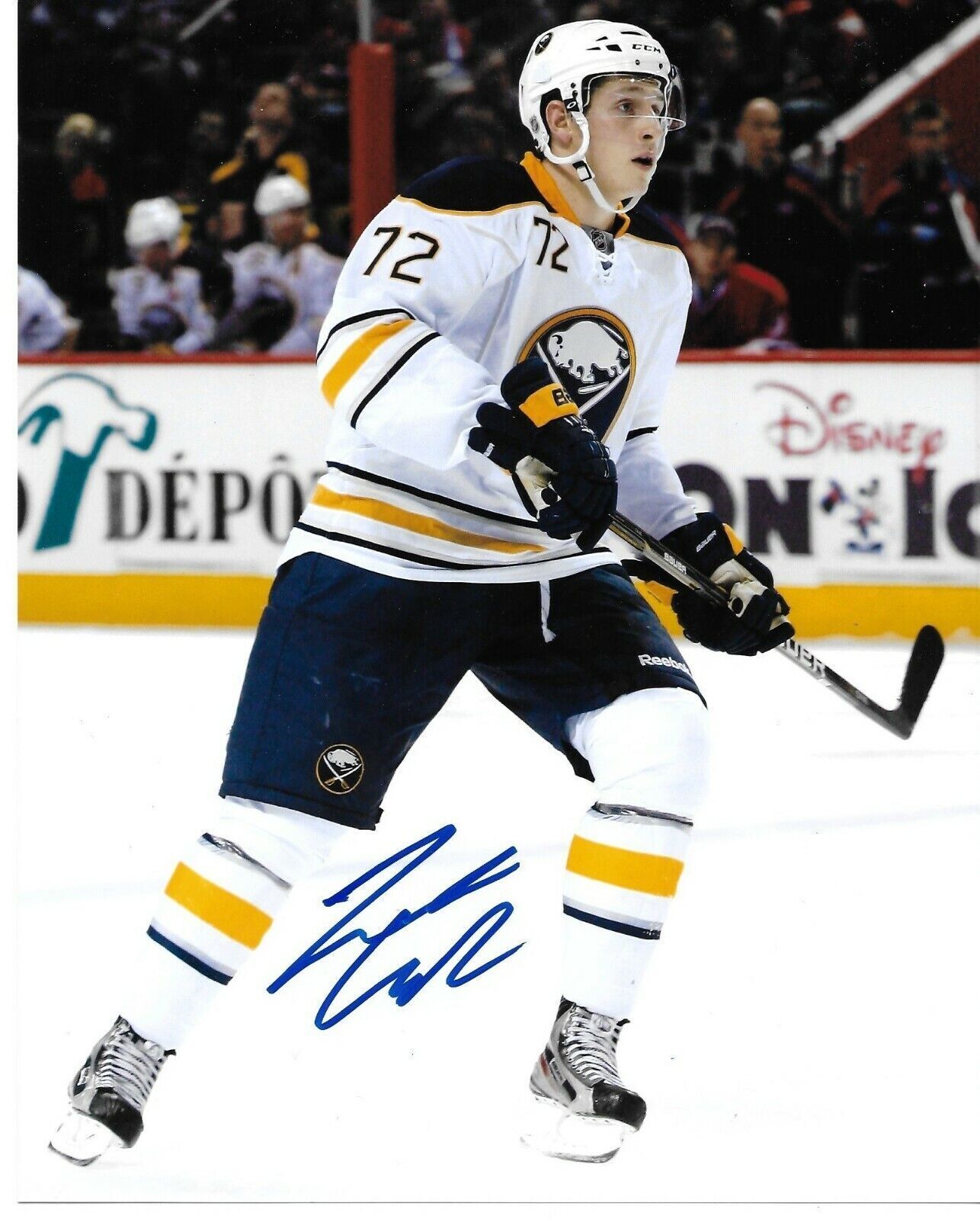 Autographed Buffalo Sabres Luke Adam 8x10 Photo #2 Original