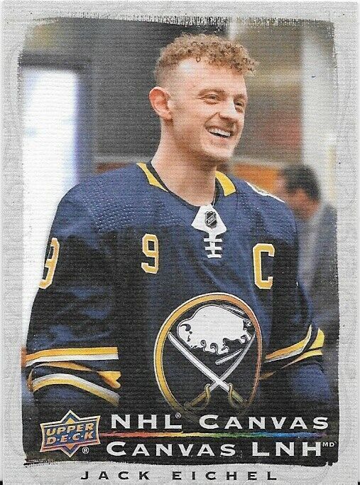 Carte d'insertion Jack Eichel en toile Tim Horton's NHL 2020-21 UD