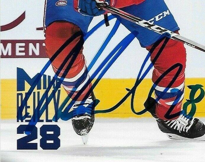 Autographed Mike Reilly Montreal Canadiens Postcard 2019-20 Original