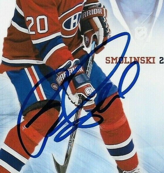Autographed Bryan Smolinski Montreal Canadiens Postcard 2007-08 Original