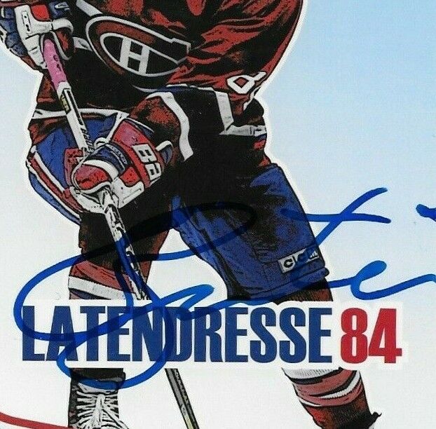 Autographed Guillaume Latendresse Montreal Canadiens Postcard 2006-07 Original