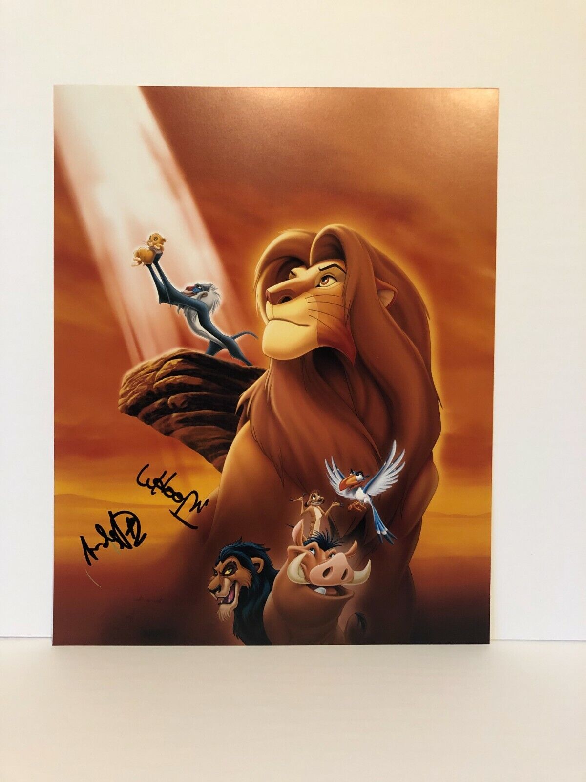 Autographe du Roi Lion signé 11x14 JSA Whoopi Goldberg Andy Dick
