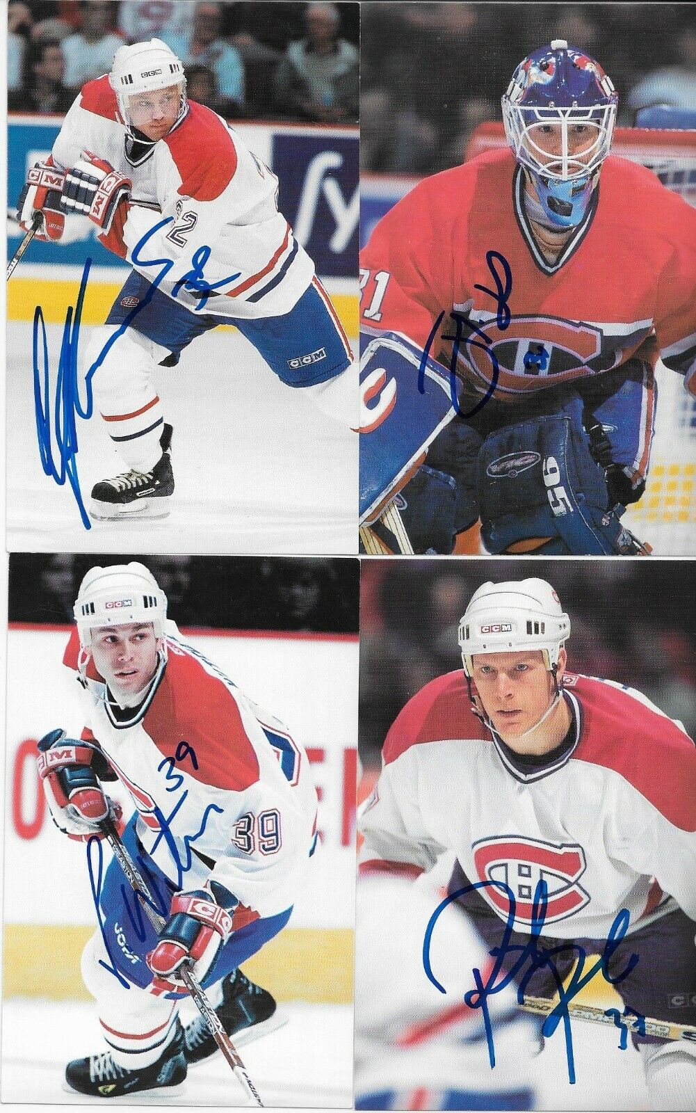 30 Auto. Koivu Garon Linden Montreal Canadiens Postcard Set 2000-01 Original +4