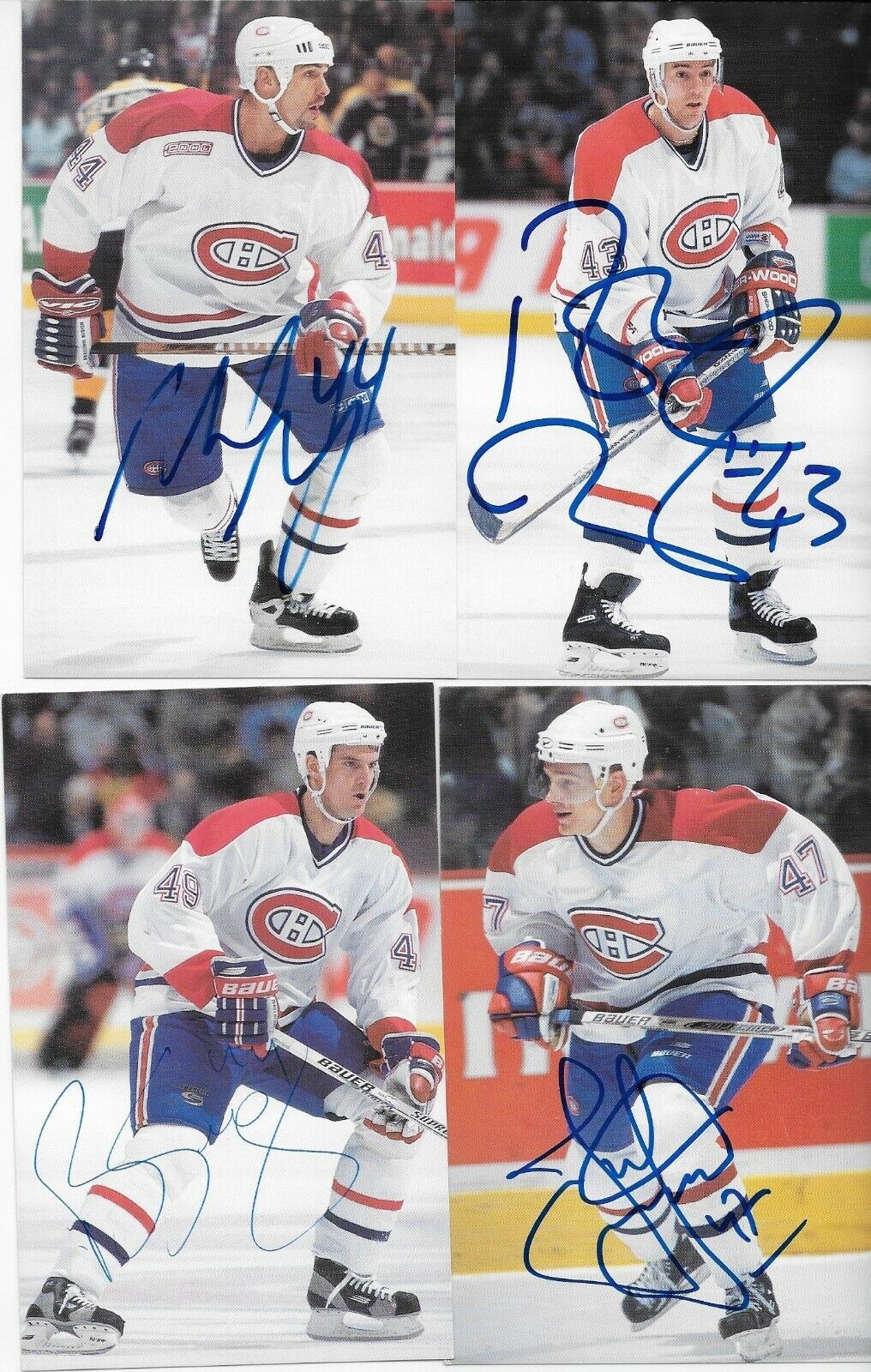 30 Auto. Koivu Garon Linden Montreal Canadiens Postcard Set 2000-01 Original +4