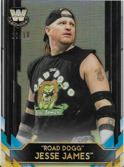 2020 Topps Chrome WWE Noir Réfracteur Road Dogg Jesse James 10/10