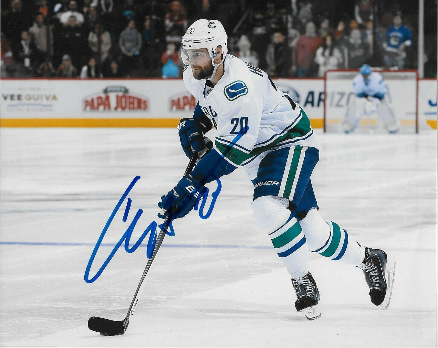 Autographed Vancouver Canucks Chris Higgins 8x10 Photo Original