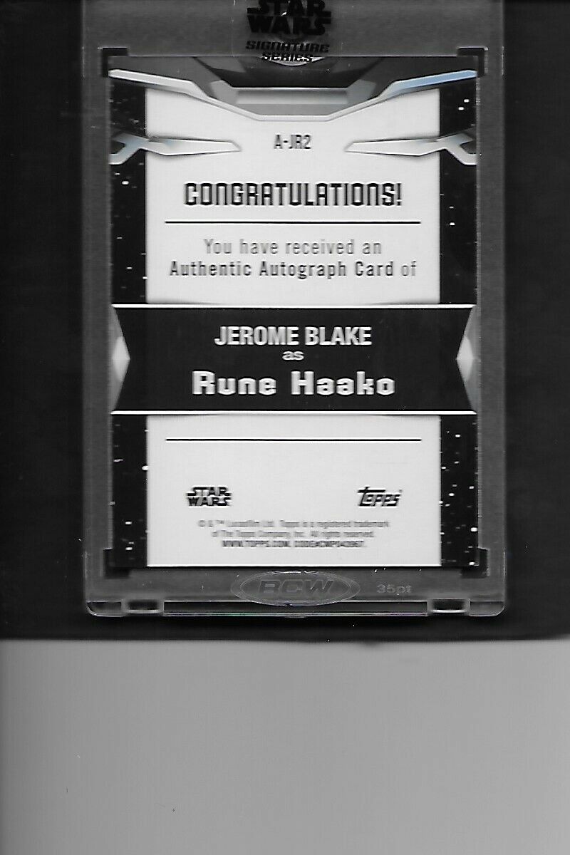 Autographe Signature Star Wars 2021 de Jerome Blake Topps, vert, 15/25, Rune Haako
