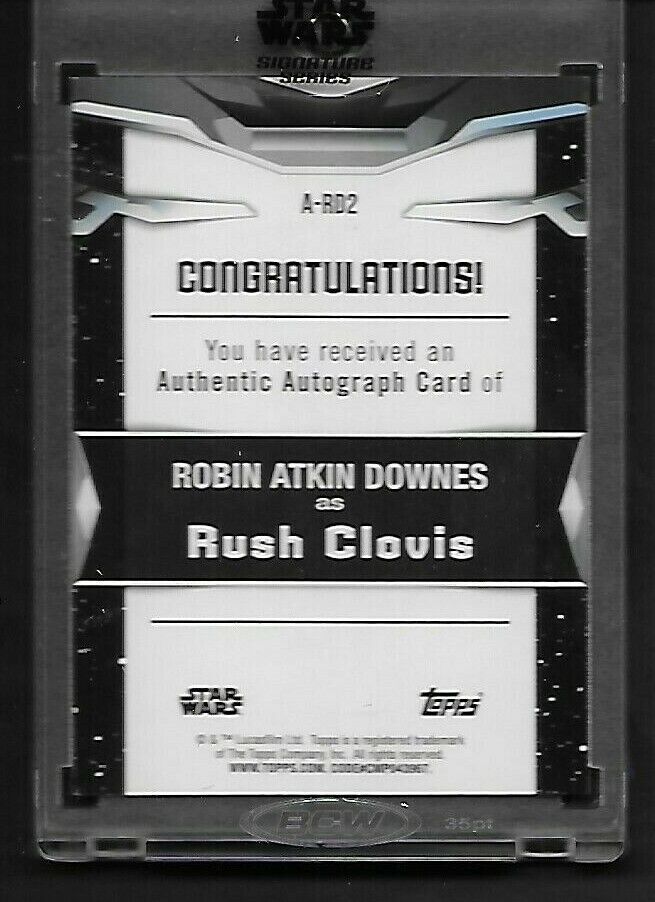 Robin Atkin Downes Autograph Topps 2021 Star Wars Signature Series Purple 10/99