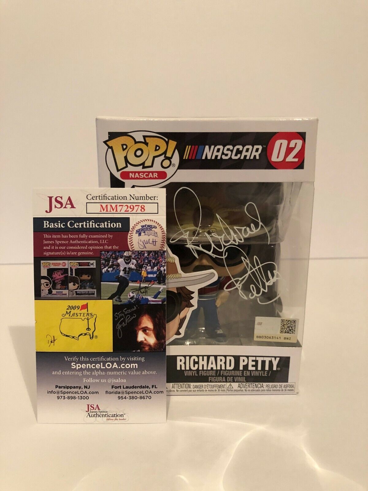 Autographed Nascar Pop Funko signed by Legend Richard Petty JSA