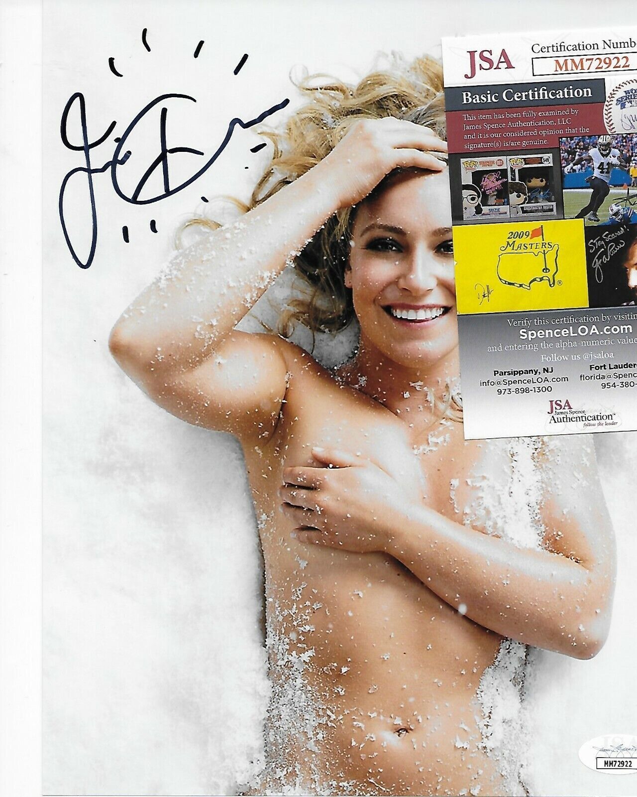 Autographed Jamie Anderson signed ESPN Body Issue 8x10 photo JSA certified