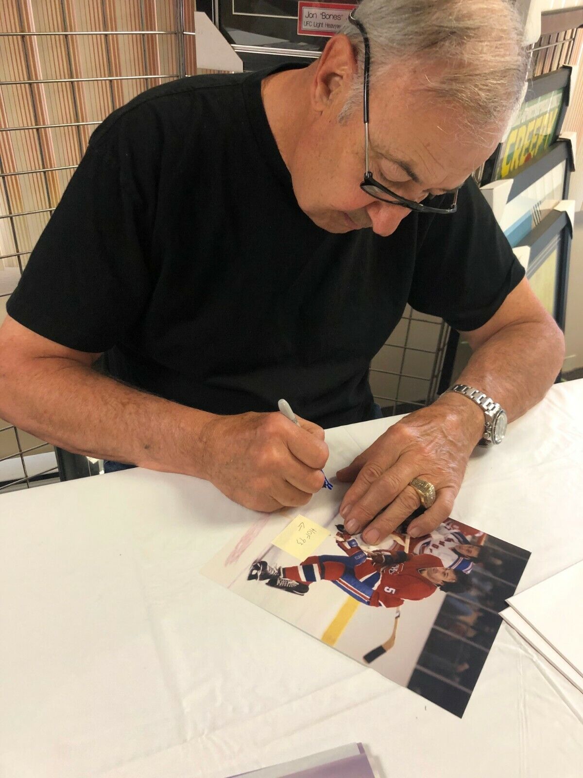 Auto. Montreal Canadiens Guy Lapointe 8x10 w 6X SC Champ Inscription #3 with JSA