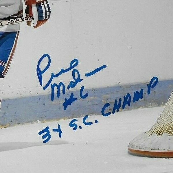 Auto. Montreal Canadiens Pierre Mondou 8x10 with Inscription 3X SC Champ w JSA